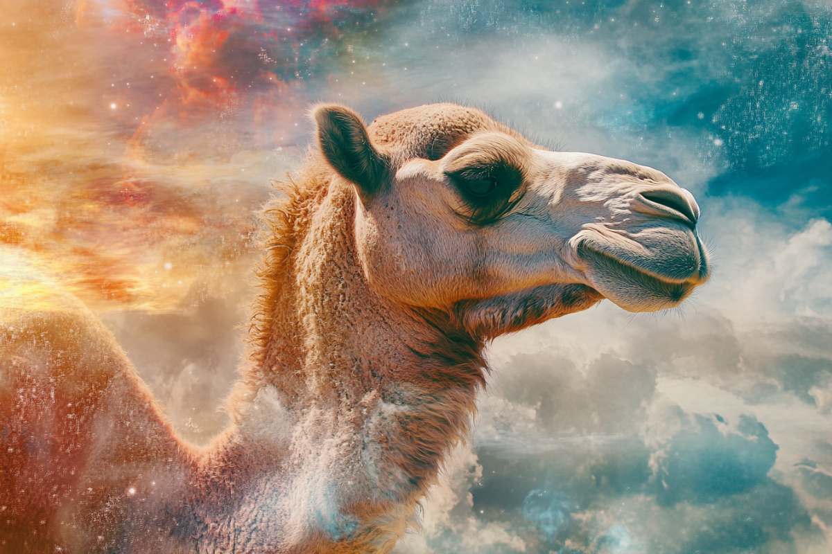 a camel in the sky